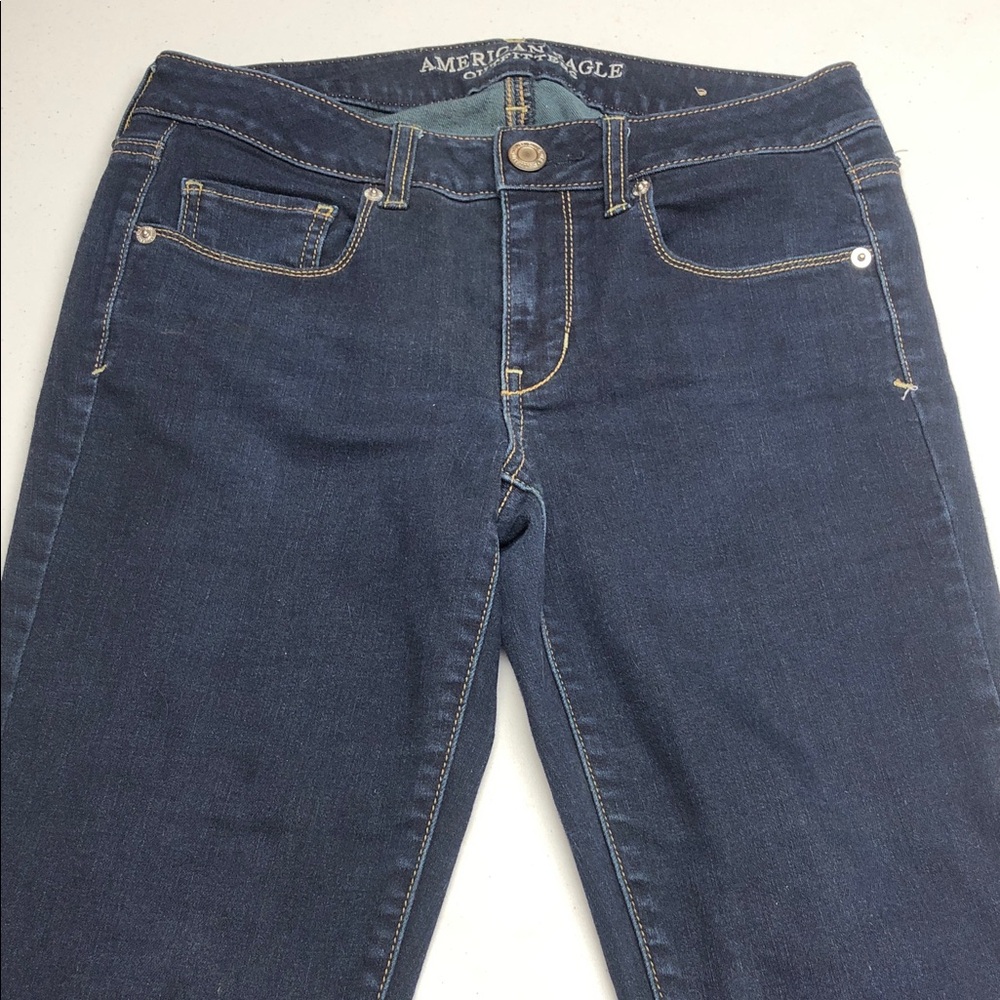 American Eagle Outfitters Women's Dark Blue Skinny Jeans